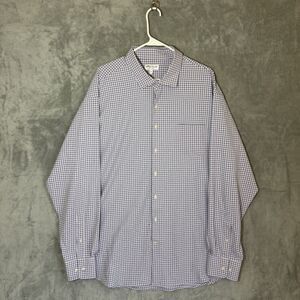 Peter Millar Summer Comfort Shirt Mens 2XL Plaid Button Down Casual Long Sleeve